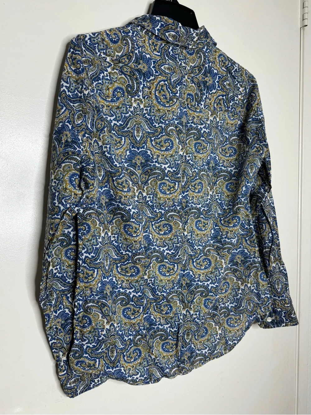 J. Crew Women’s Blue Paisley Button-Up Shirt